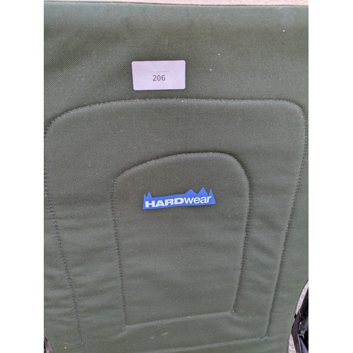 206 - A pair of fishing chairs incliding conquest and hardwear