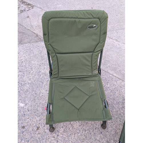 206 - A pair of fishing chairs incliding conquest and hardwear