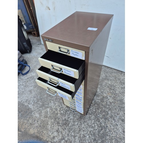 208 - A 15 drawer bisley filing cabinet