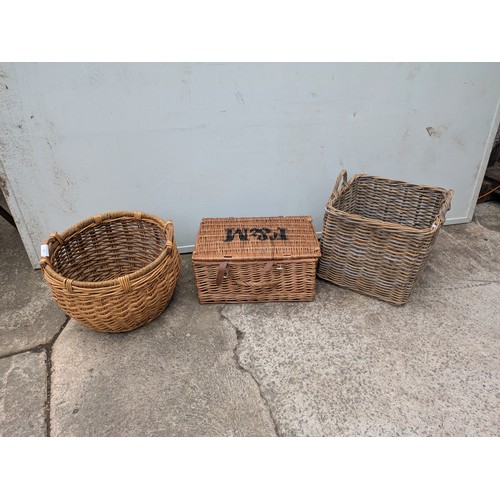 666 - A trio of wicker baskets