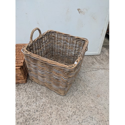 666 - A trio of wicker baskets