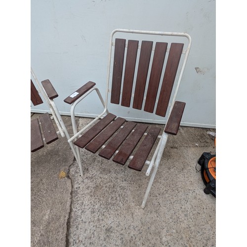381 - A pair of retro garden chairs