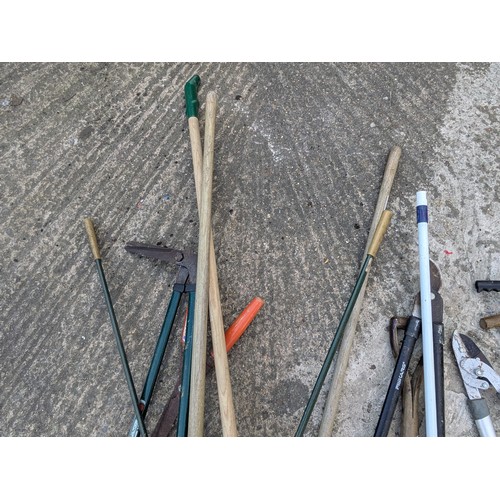 353 - A large selection of garden tools and equipment