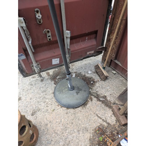 307 - A garden parasol in stand