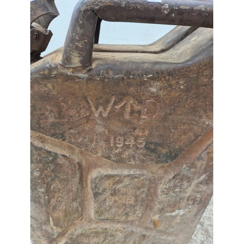 14 - A world war 2 military jerry can dated 1945