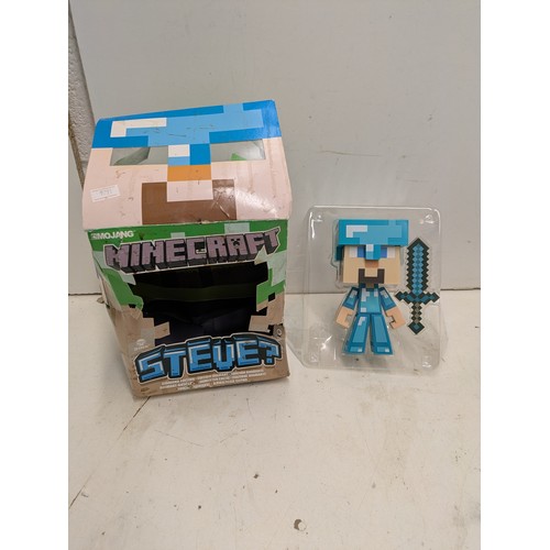 A Minecraft Steve figure in box