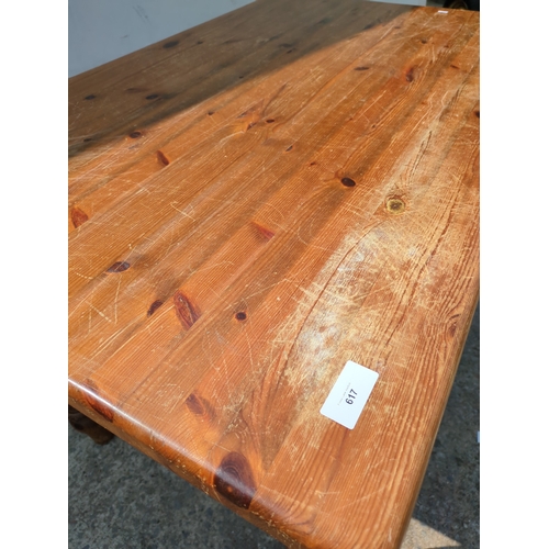 617 - A modern pine dining table