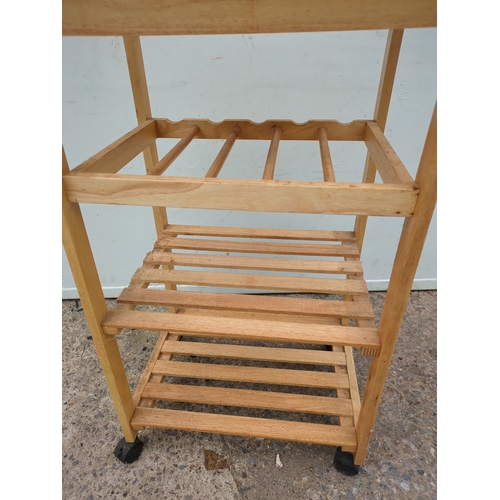 619 - A modern wheeled kitchen unit