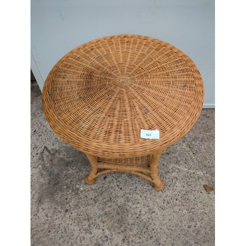 621 - A wicker side table