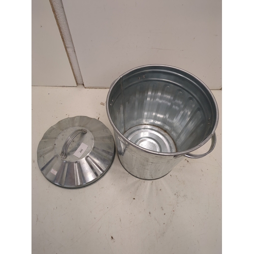 243 - A small galvanized bin