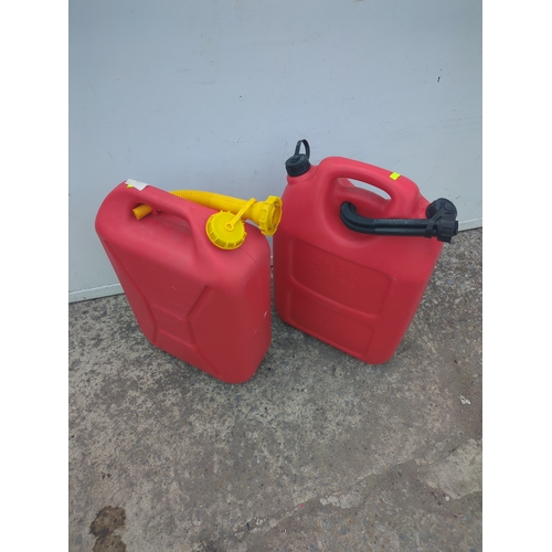 238 - A pair of plastic Jerry cans