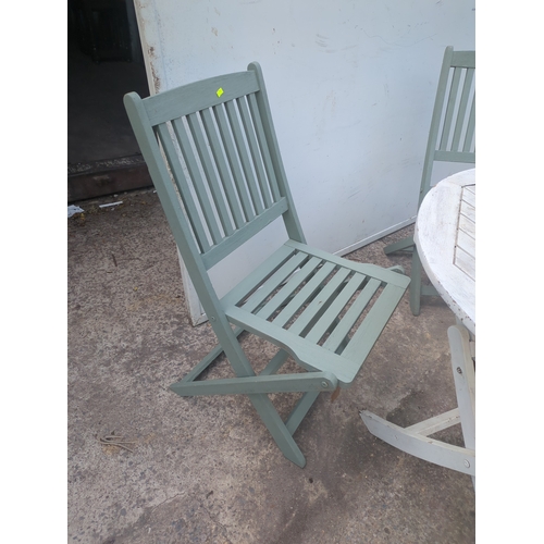 254 - A collapsible pine outdoor table