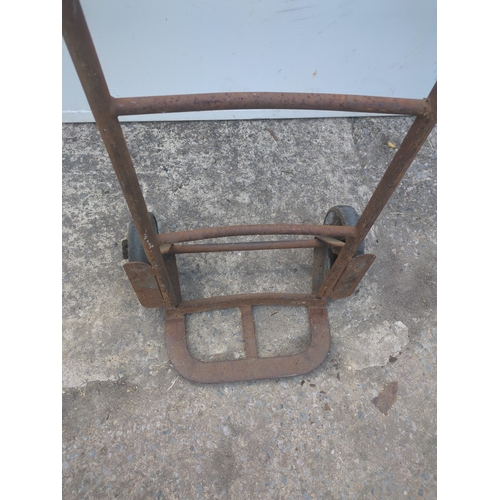 257 - A vintage metal sack truck