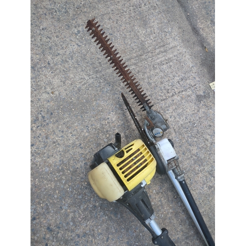 293 - An Elit petrol pole chainsaw and strimmer