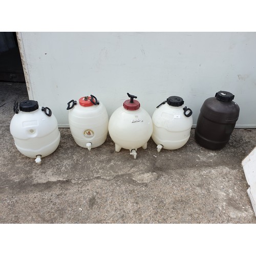 285 - A quantity of plastic fermentation kegs