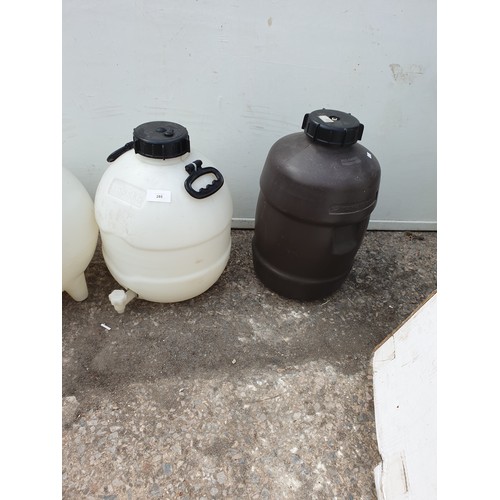 285 - A quantity of plastic fermentation kegs