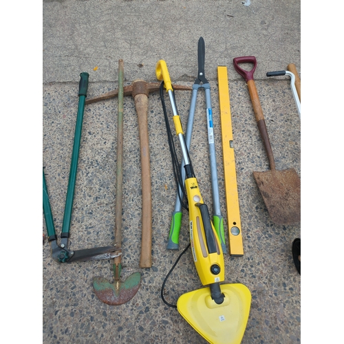 22 - A selection of garden tools and equipment