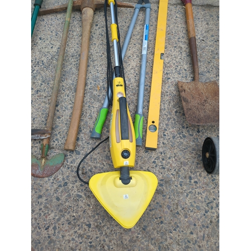 22 - A selection of garden tools and equipment