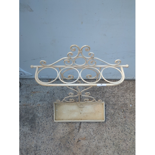 28 - A wrought iron umbrella stand
