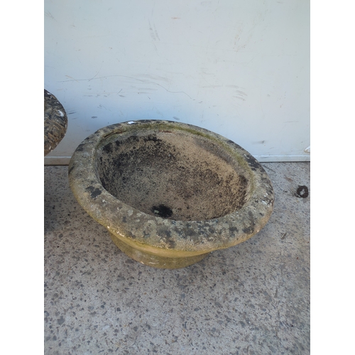 31 - A pair of concrete garden planters