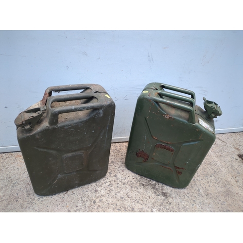 37 - A pair of metal Jerry cans