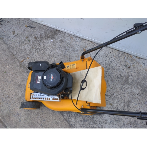 21 - A McCulloch 3540p0 petrol lawn mower with a Briggs and Stratton 35 classic engine - running