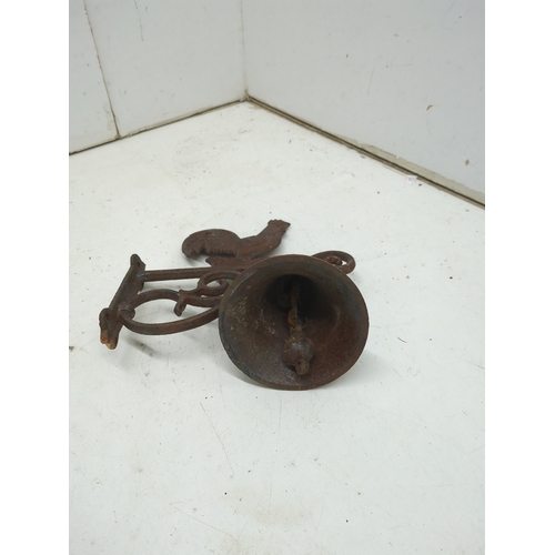 220 - Rustic Rooster Cast Iron Wall Bell