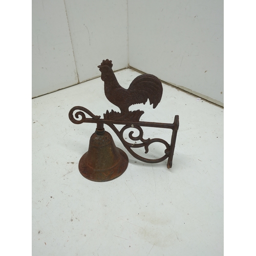 220 - Rustic Rooster Cast Iron Wall Bell