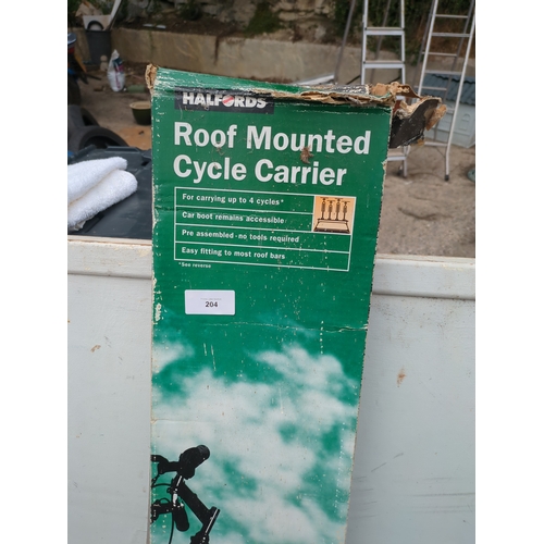 5 - A halford's roof mounted cycle carrier