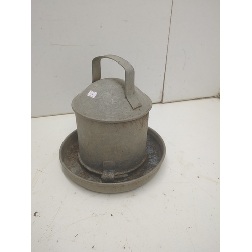 200 - Galvanized Metal Poultry Feeder