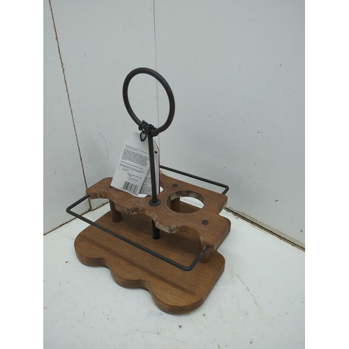 210 - BBQ Caddy Oak Portable Holder