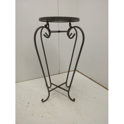 221 - Mosaic Tile Top Iron Plant Stand