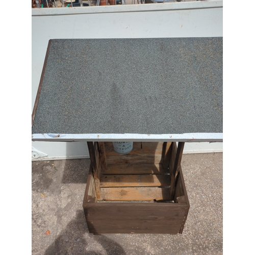 239 - Rustic Outdoor Decorative Wishing Well with Metal Bucket