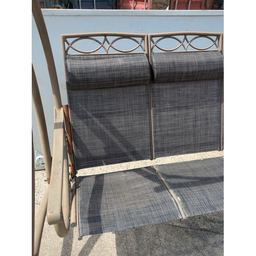 240 - Outdoor Metal Swing with Cushions