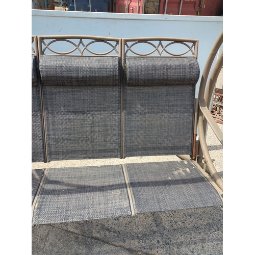 240 - Outdoor Metal Swing with Cushions