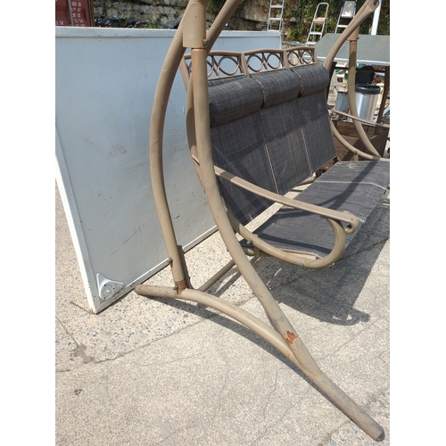 240 - Outdoor Metal Swing with Cushions