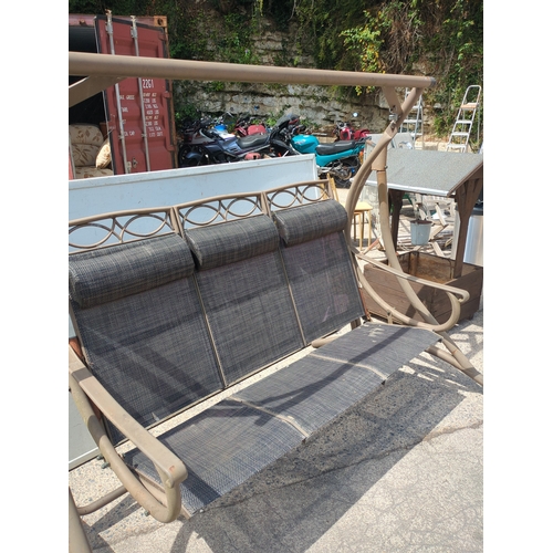 240 - Outdoor Metal Swing with Cushions