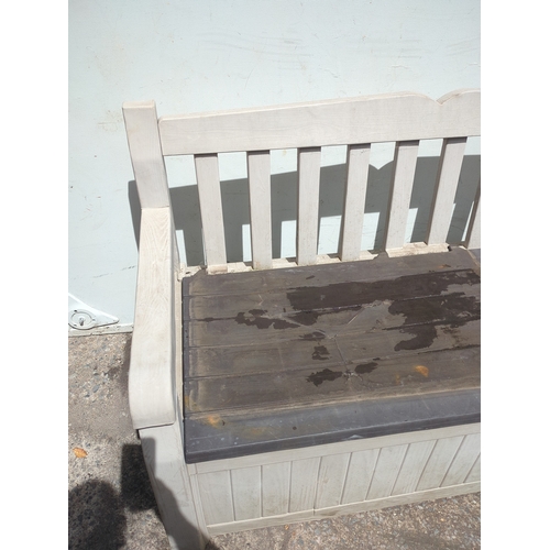 241 - Outdoor plastic Storage Bench
