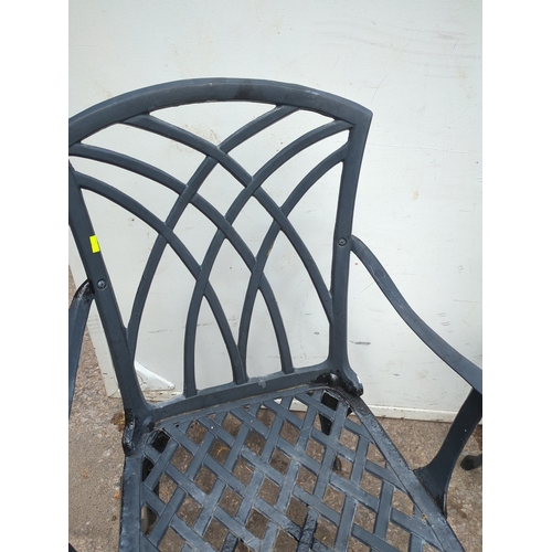 264 - Black Outdoor Metal Patio Chairs
