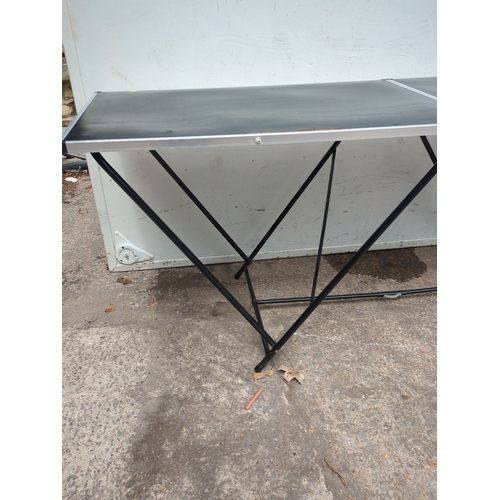 266 - Folding Portable Ping Pong Table with Metal Frame