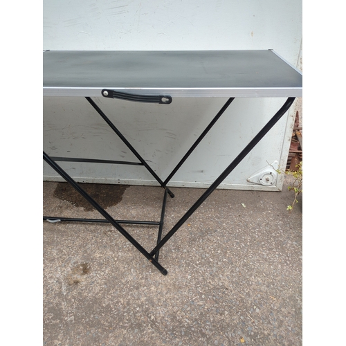 266 - Folding Portable Ping Pong Table with Metal Frame