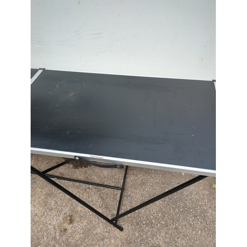 266 - Folding Portable Ping Pong Table with Metal Frame