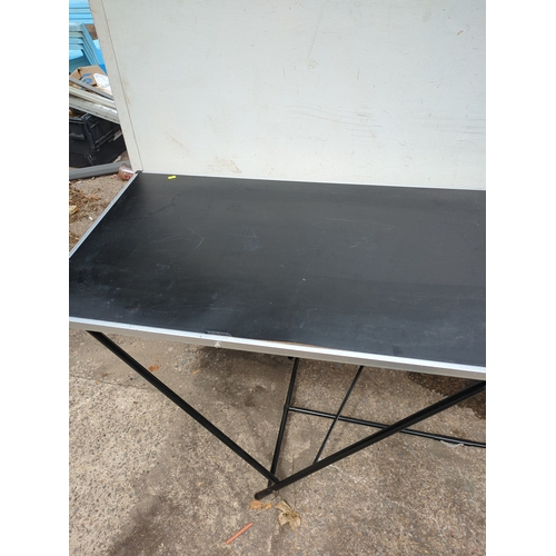 266 - Folding Portable Ping Pong Table with Metal Frame