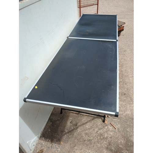 266 - Folding Portable Ping Pong Table with Metal Frame