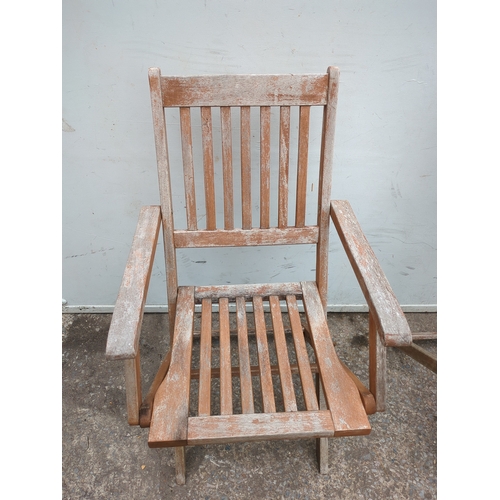 275 - Teak Outdoor Folding Chairs Set