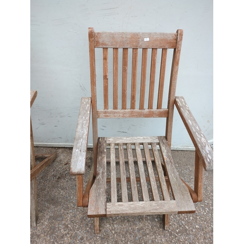 275 - Teak Outdoor Folding Chairs Set