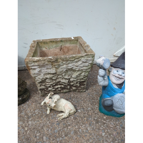 297 - Garden Gnome and Ornament Set