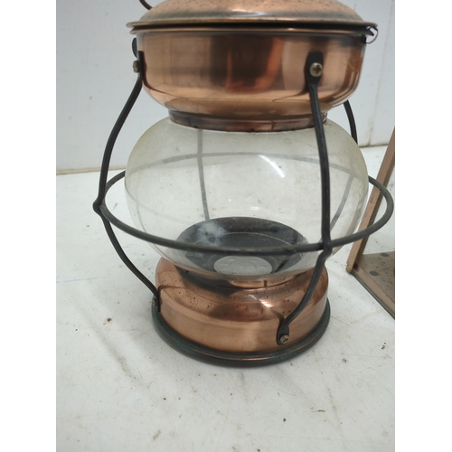 325 - Copper Outdoor Lantern Set