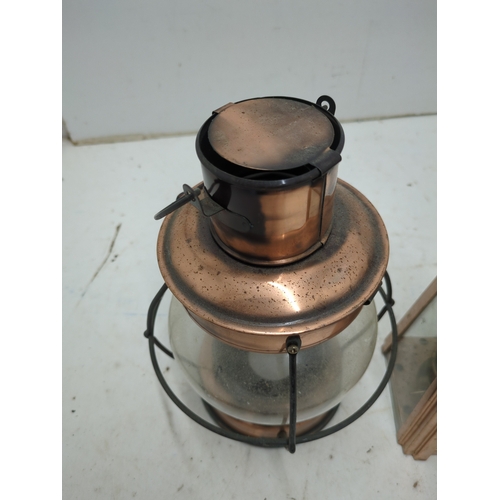 325 - Copper Outdoor Lantern Set