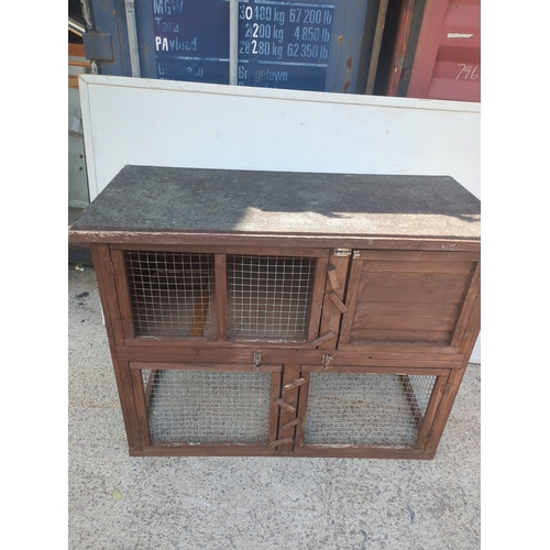 44 - Outdoor Rabbit Hutch with Enclosure